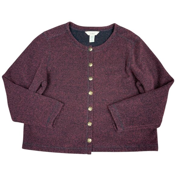L.L. BEAN Women's EUC Button Down Cardigan Sweater | Size L - Picture 2 of 8